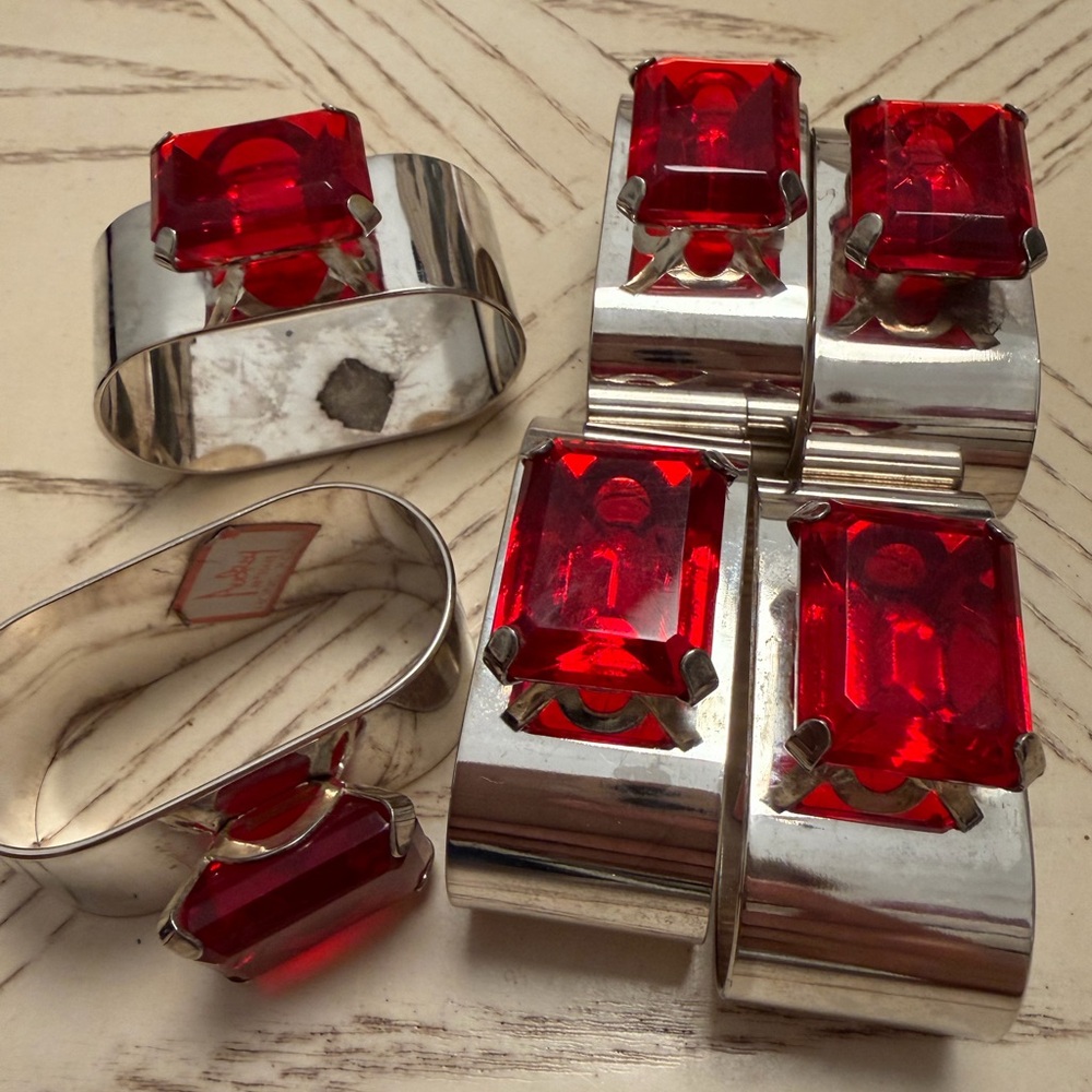 Vintage Napkin Rings - 6 Total
